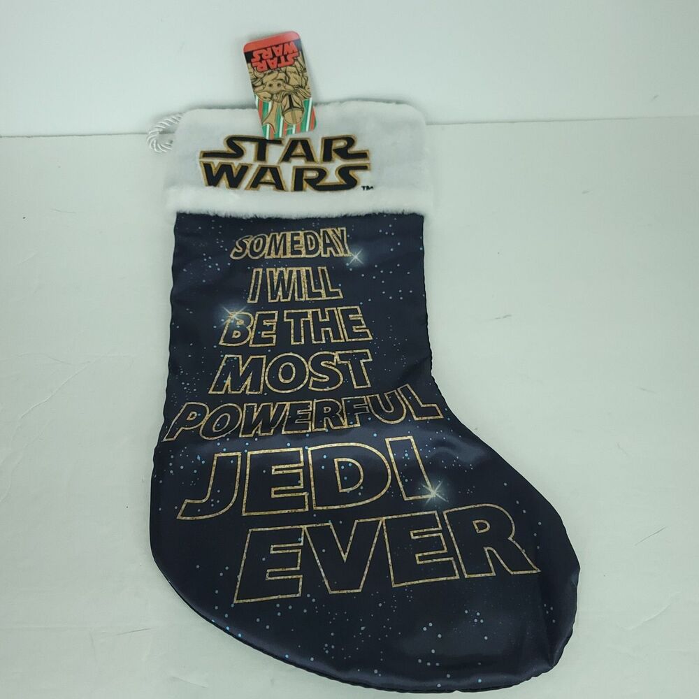 Star Wars Xmas Stocking Someday I Will Become The Most Powerful Jedi Ever NEW
